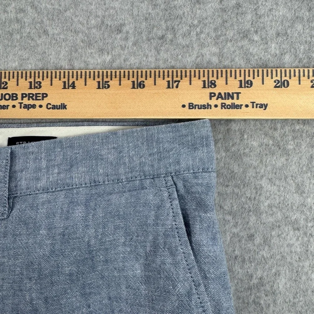 J Crew Pants Mens 36x26 Blue Linen Cotton Lightweight Chambray Summer Casual